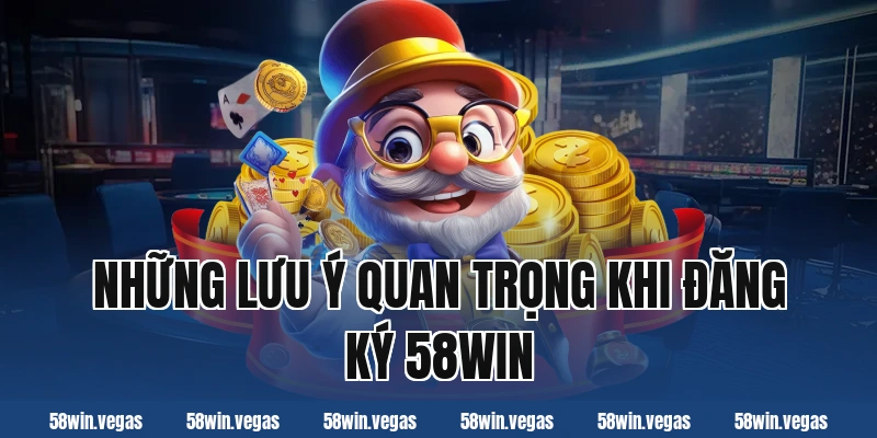 Những lưu ý quan trọng khi đăng ký 58win