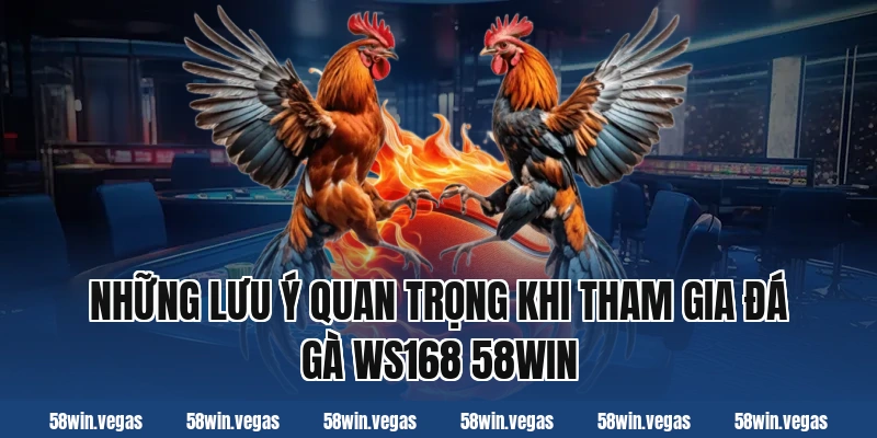 Những lưu ý quan trọng khi tham gia đá gà WS168 58win